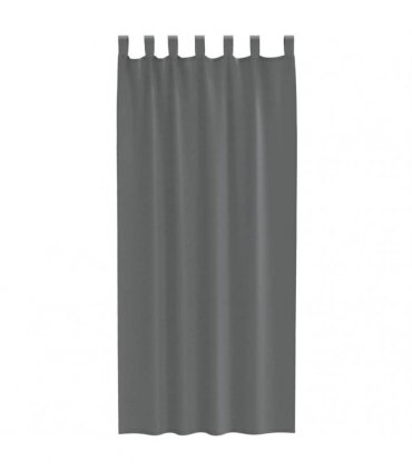 vidaXL Voile Curtains with Loops 2 pcs Dark Grey 140x245 cm — Size: 140 x 245 cm