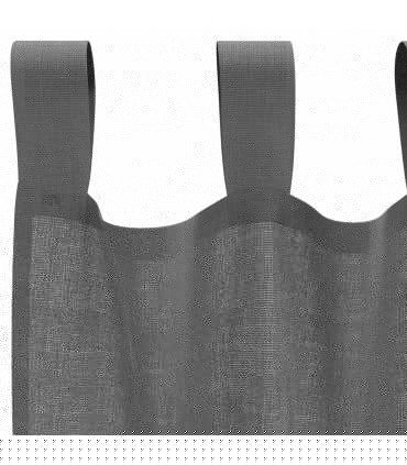 vidaXL Voile Curtains with Loops 2 pcs Dark Grey 140x245 cm — Size: 140 x 245 cm