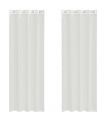 vidaXL Voile Curtains with Grommets 2 pcs White — Size: 140 x 300 cm