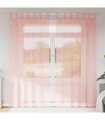 vidaXL Voile Curtains with Loops 2 pcs Pink 140x245 cm — Size: 140 x 245 cm