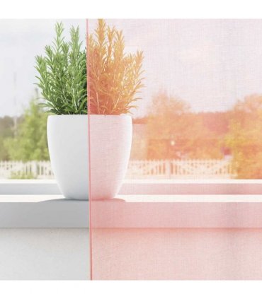 vidaXL Voile Curtains with Loops 2 pcs Pink 140x245 cm — Size: 140 x 245 cm