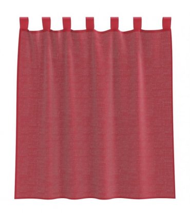 vidaXL Voile Curtains with Rod Pockets 2 pcs Wine Red — Size: 140 x 140 cm
