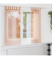 vidaXL Voile Curtains with Loops 2 pcs Terracotta 140x140 cm — Size: 140 x 140 cm
