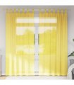 vidaXL Voile Curtains with Loops 2 pcs Yellow 140x245 cm — Size: 140 x 245 cm