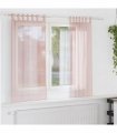 vidaXL Voile Curtains with Loops 2 pcs Light Pink 140x140 cm — Size: 140 x 140 cm