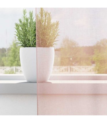 vidaXL Voile Curtains with Loops 2 pcs Light Pink 140x140 cm — Size: 140 x 140 cm