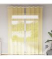 vidaXL Voile Curtains with Grommets 2 pcs Yellow — Size: 140 x 300 cm