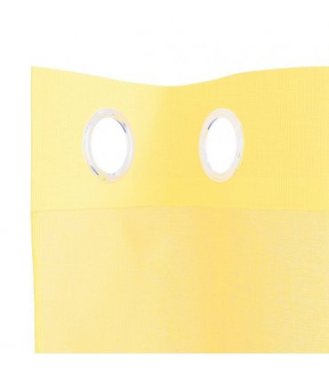vidaXL Voile Curtains with Grommets 2 pcs Yellow — Size: 140 x 300 cm
