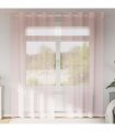 vidaXL Voile Curtains with Grommets 2 pcs Light Pink 140x245 cm — Size: 140 x 245 cm