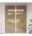 vidaXL Voile Curtains with Loops 2 pcs Light Brown 140x260 cm — Size: 140 x 260 cm