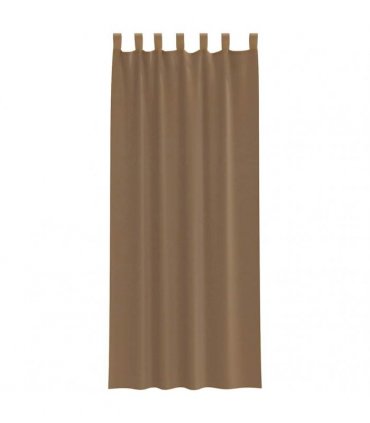 vidaXL Voile Curtains with Loops 2 pcs Light Brown 140x260 cm — Size: 140 x 260 cm