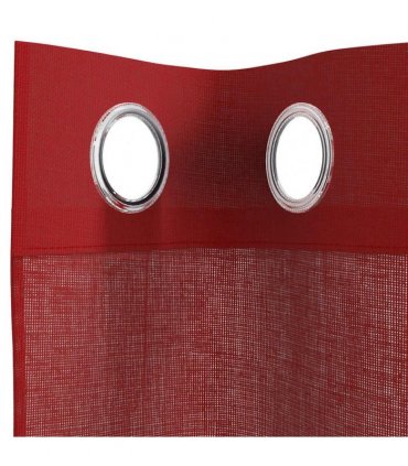 vidaXL Voile Curtains with Grommets 2 pcs Wine Red — Size: 140 x 225 cm