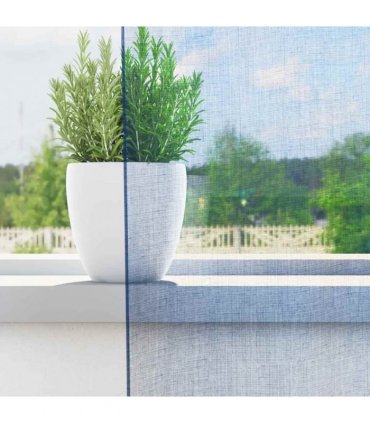 vidaXL Voile Curtains with Rod Pockets 2 pcs Royal Blue — Size: 140 x 175 cm