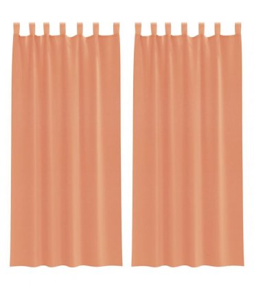 vidaXL Voile Curtains with Loops 2 pcs Terracotta 140x225 cm — Size: 140 x 225 cm
