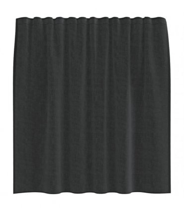 vidaXL Voile Curtains with Rod Pockets 2 pcs Black — Size: 140 x 140 cm