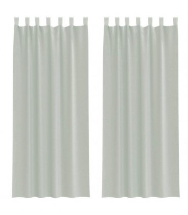 vidaXL Voile Curtains with Loops 2 pcs Light Grey 140x260 cm — Size: 140 x 260 cm