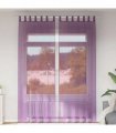 vidaXL Voile Curtains with Loops 2 pcs Purple 140x260 cm — Size: 140 x 260 cm