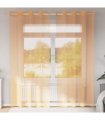 vidaXL Voile Curtains with Grommets 2 pcs Orange 140x245 cm — Size: 140 x 245 cm