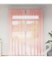 vidaXL Voile Curtains with Rod Pockets 2 pcs Pink — Size: 140 x 260 cm