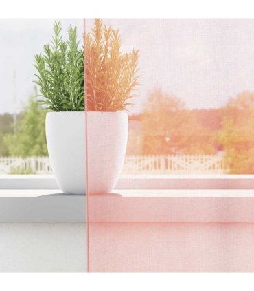 vidaXL Voile Curtains with Rod Pockets 2 pcs Pink — Size: 140 x 260 cm