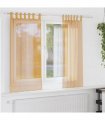 vidaXL Voile Curtains with Loops 2 pcs Orange 140x140 cm — Size: 140 x 140 cm