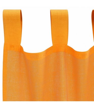vidaXL Voile Curtains with Loops 2 pcs Orange 140x140 cm — Size: 140 x 140 cm