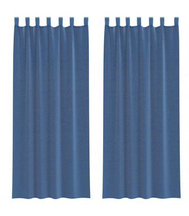 vidaXL Voile Curtains with Loops 2 pcs Royal Blue 140x260 cm — Size: 140 x 260 cm