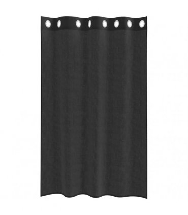 vidaXL Voile Curtains with Grommets 2 pcs Black 140x175 cm — Size: 140 x 175 cm
