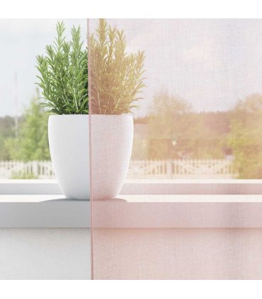 vidaXL Voile Curtains with Loops 2 pcs Light Pink 140x260 cm — Size: 140 x 260 cm