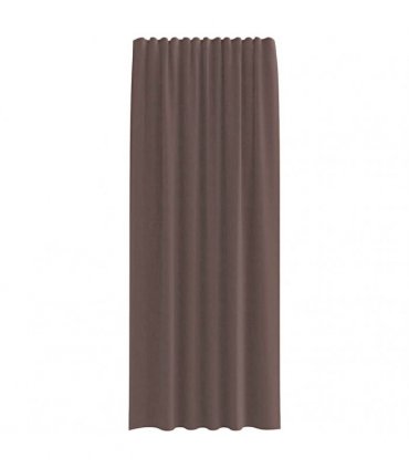vidaXL Voile Curtains with Tab Top 2 pcs Brown — Size: 140 x 245 cm, Model: with loops