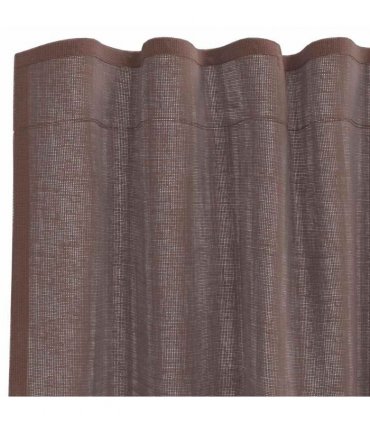 vidaXL Voile Curtains with Tab Top 2 pcs Brown — Size: 140 x 245 cm, Model: with loops