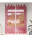 vidaXL Voile Curtains with Loops 2 pcs Wine Red 140x260 cm — Size: 140 x 260 cm