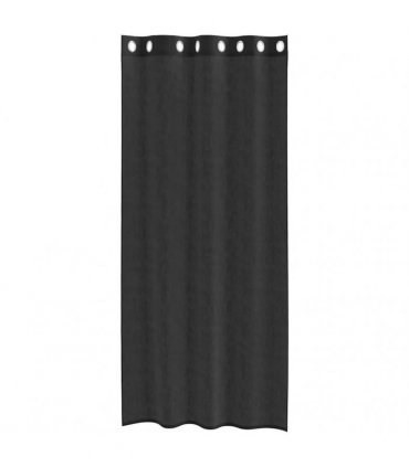 vidaXL Voile Curtains with Grommets 2 pcs Black 140x245 cm — Size: 140 x 245 cm