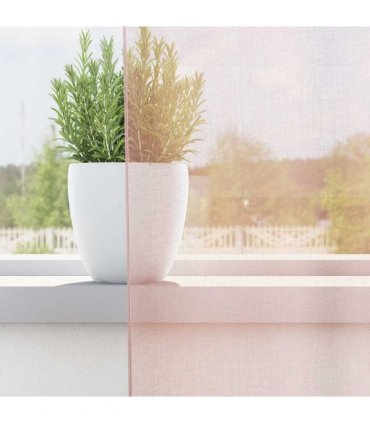 vidaXL Voile Curtains with Loops 2 pcs Light Pink 140x175 cm — Size: 140 x 175 cm