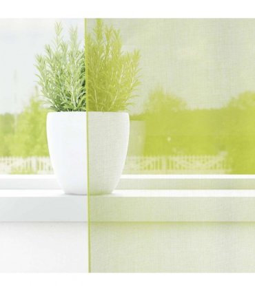 vidaXL Voile Curtains with Grommets 2 pcs Apple Green 140x225 cm — Size: 140 x 225 cm