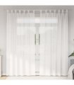 vidaXL Voile Curtains with Loops 2 pcs White 140x245 cm — Size: 140 x 245 cm
