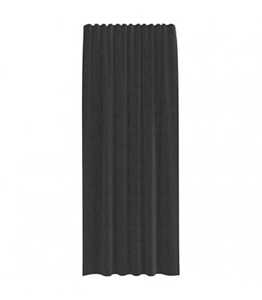 vidaXL Voile Curtains with Rod Pockets 2 pcs Black — Size: 140 x 225 cm