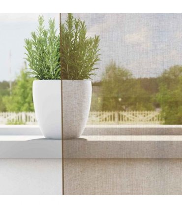 vidaXL Voile Curtains with Loops 2 pcs Light Brown 140x225 cm — Size: 140 x 225 cm