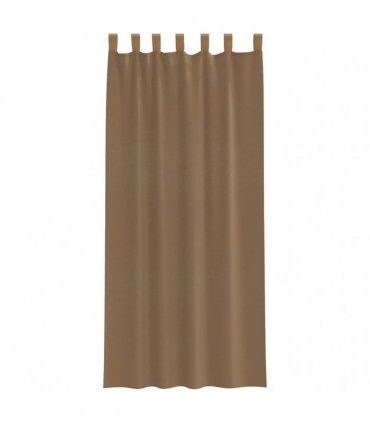 vidaXL Voile Curtains with Loops 2 pcs Light Brown 140x225 cm — Size: 140 x 225 cm
