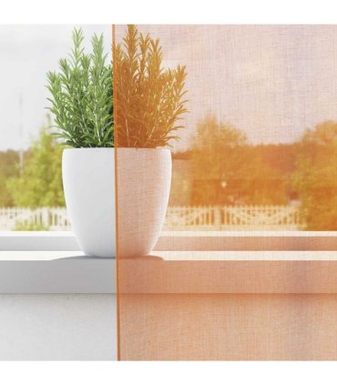 vidaXL Voile Curtains with Loops 2 pcs Orange 140x225 cm — Size: 140 x 225 cm