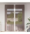 vidaXL Voile Curtains with Tab Top 2 pcs Brown — Size: 140 x 260 cm, Model: with loops