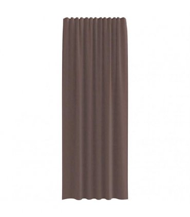 vidaXL Voile Curtains with Tab Top 2 pcs Brown — Size: 140 x 260 cm, Model: with loops