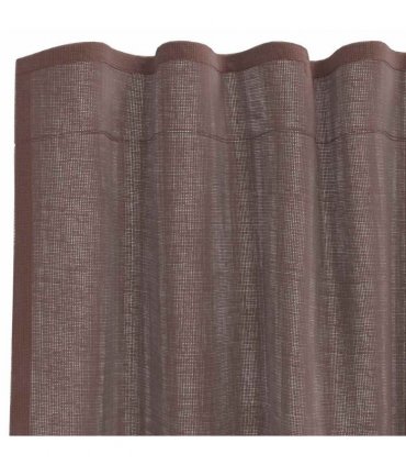 vidaXL Voile Curtains with Tab Top 2 pcs Brown — Size: 140 x 260 cm, Model: with loops