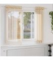 vidaXL Voile Curtains with Grommets 2 pcs Sand — Size: 140 x 140 cm