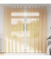 vidaXL Voile Curtains with Loops 2 pcs Sand 140x225 cm — Size: 140 x 225 cm