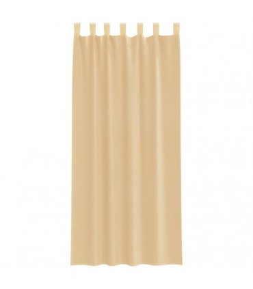vidaXL Voile Curtains with Loops 2 pcs Sand 140x225 cm — Size: 140 x 225 cm