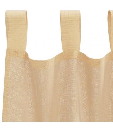 vidaXL Voile Curtains with Loops 2 pcs Sand 140x225 cm — Size: 140 x 225 cm