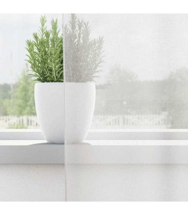 vidaXL Voile Curtains with Rod Pockets 2 pcs White — Size: 140 x 140 cm