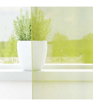 vidaXL Voile Curtains with Grommets 2 pcs Apple Green 140x300 cm — Size: 140 x 300 cm