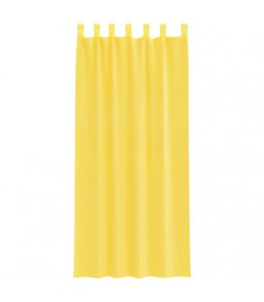 vidaXL Voile Curtains with Loops 2 pcs Yellow 140x225 cm — Size: 140 x 225 cm